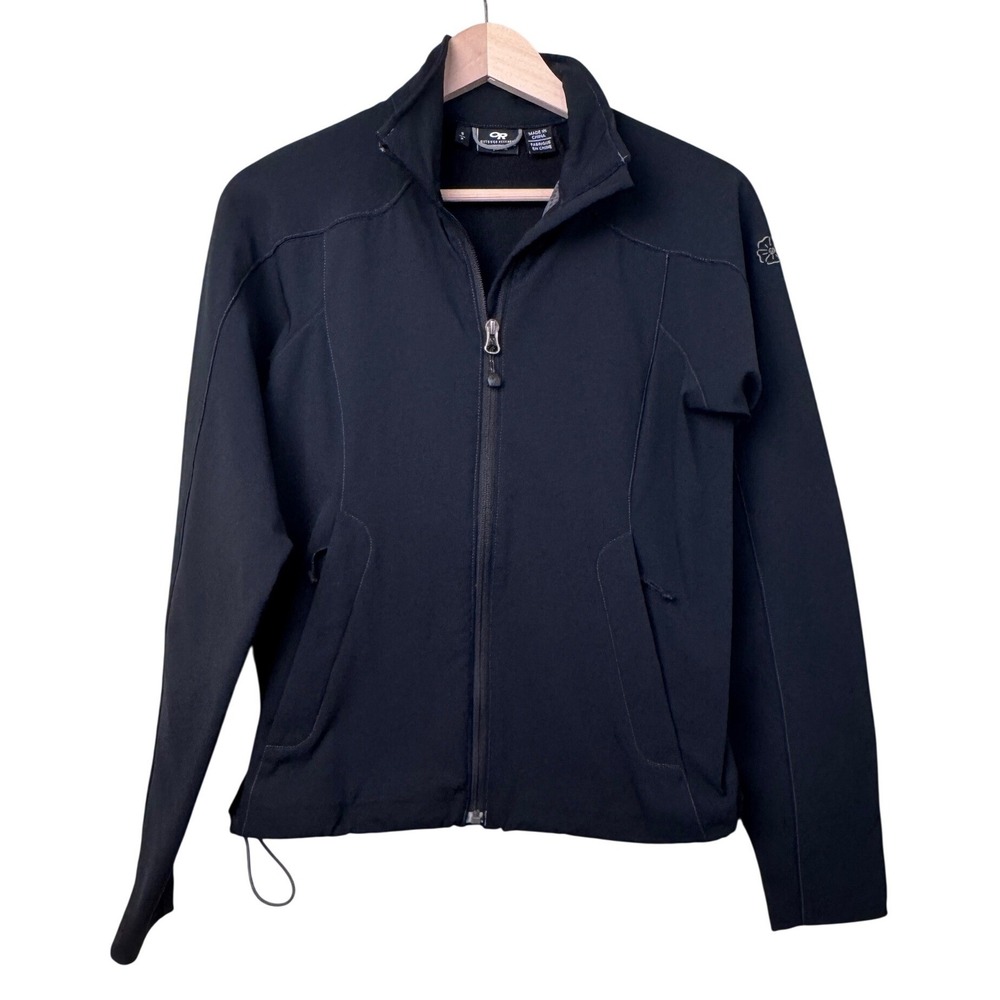 Outdoor Research Black Full Zip Softshell Jacket Hiking Granola Girl Gorpcore S